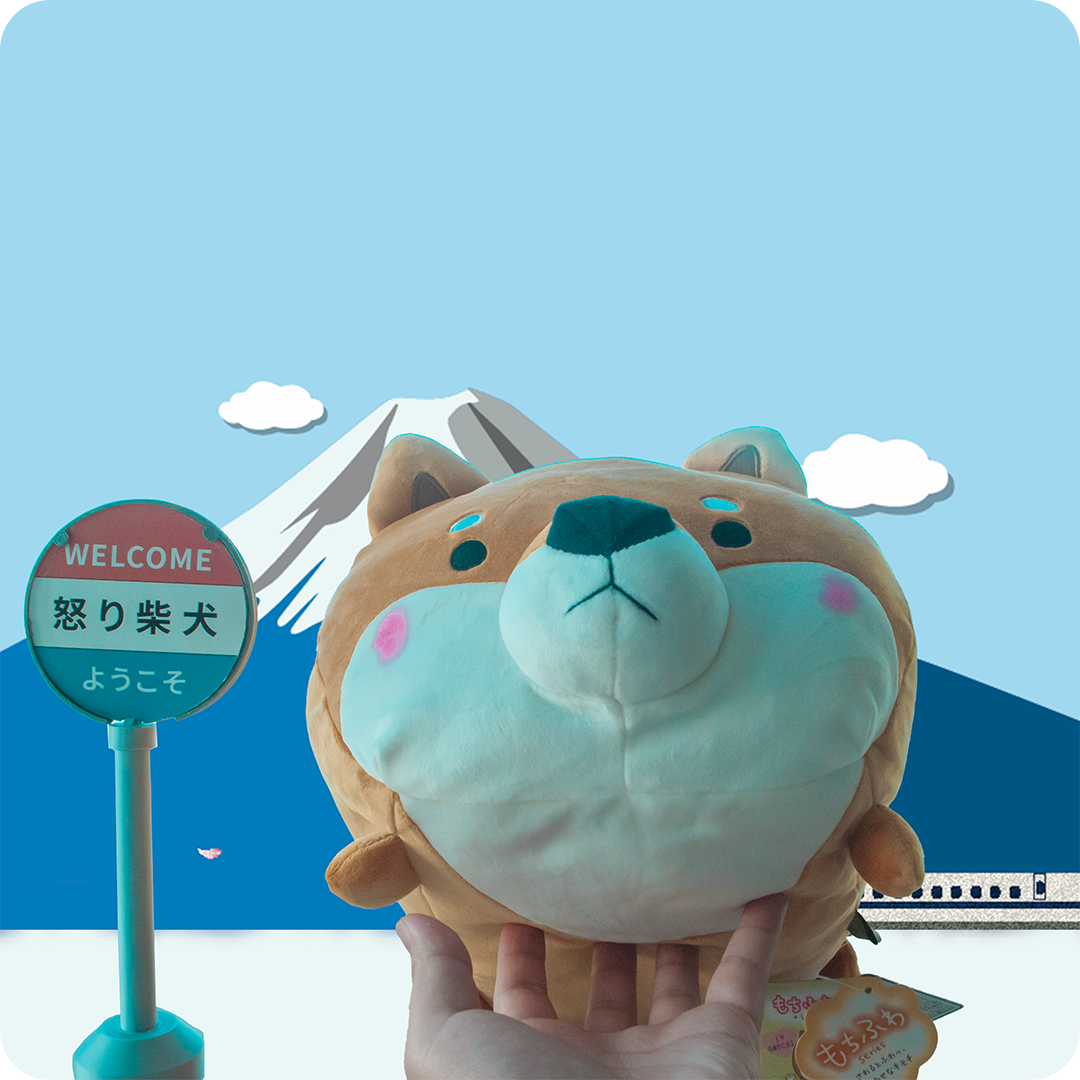[柴犬公仔] - 抱抱肥柴 (赤/黑)